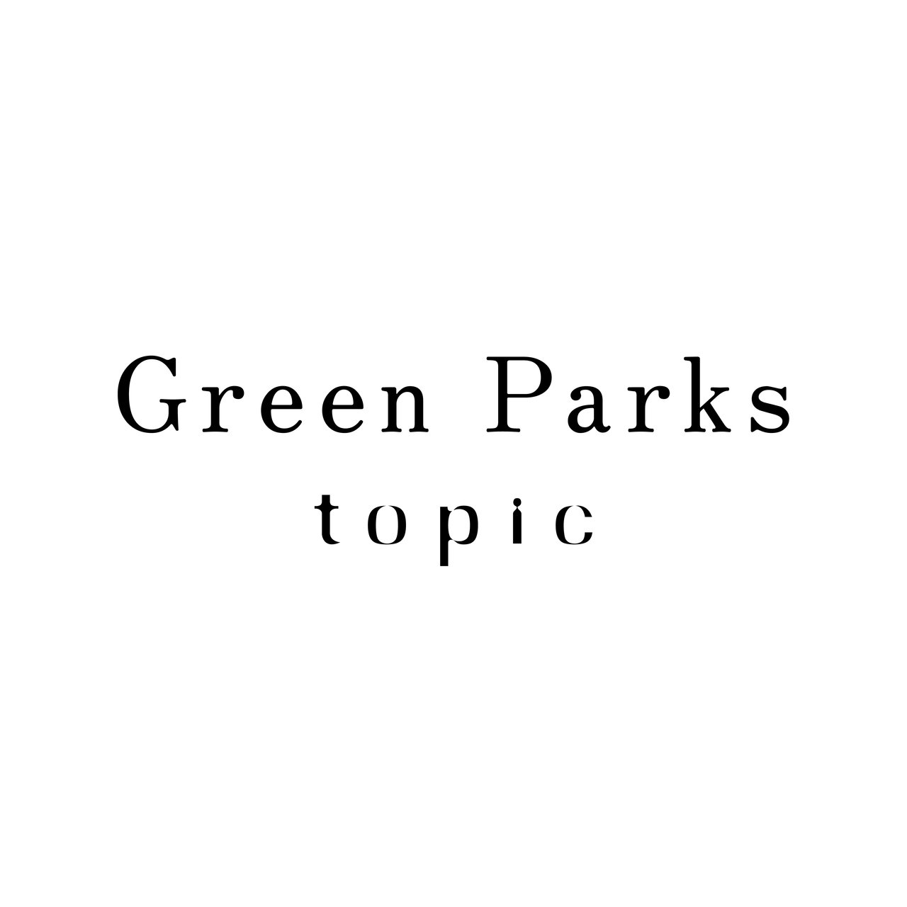 Green Parks topicのロゴ