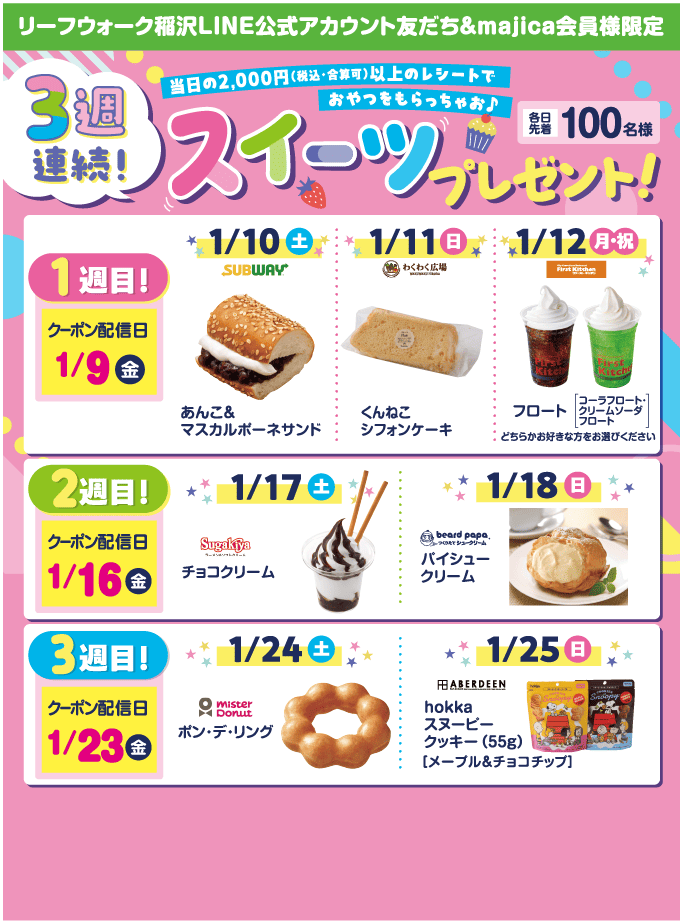 スイーツプレゼント