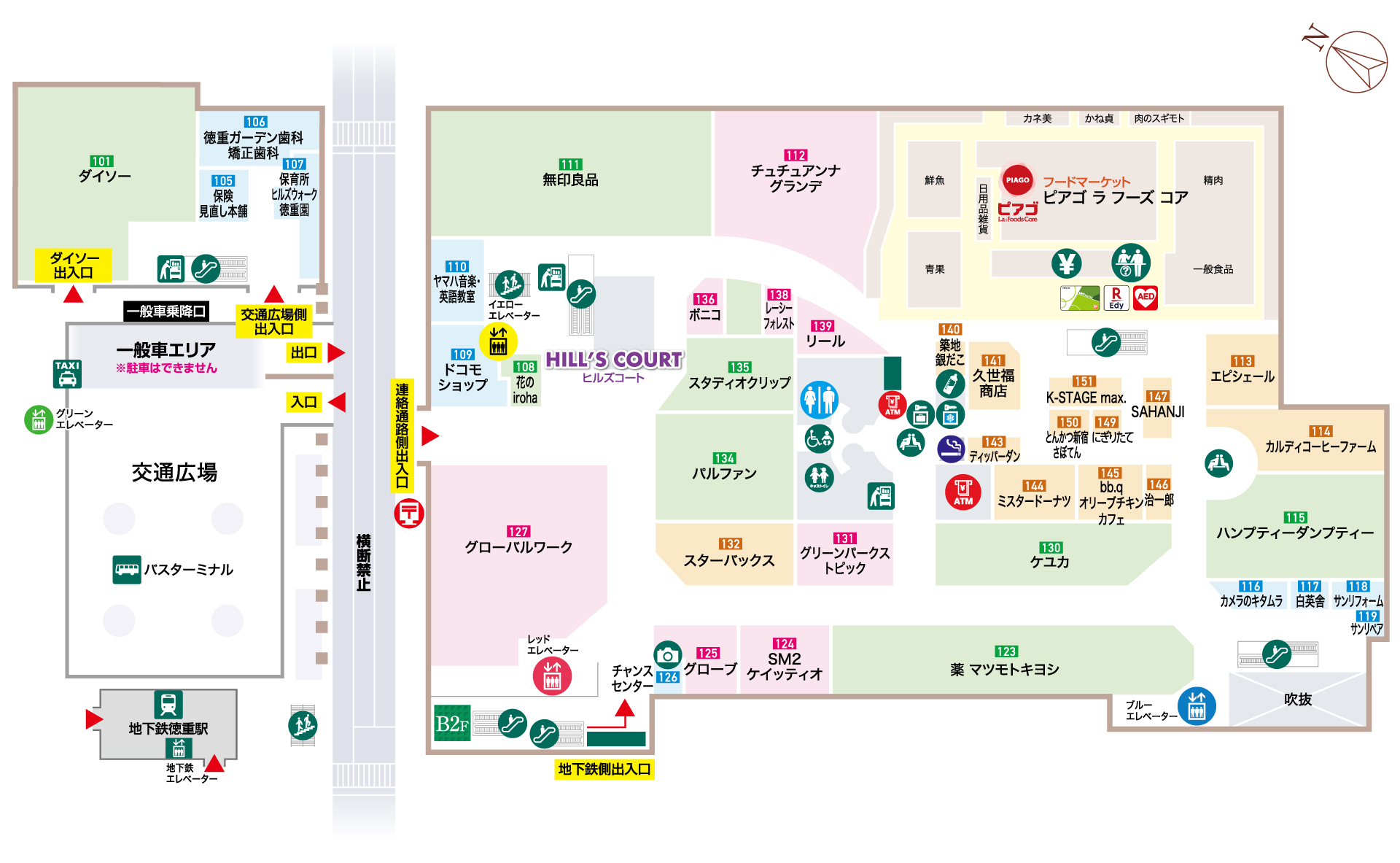 フロアガイド | ヒルズウォーク徳重ガーデンズ｜名古屋市緑区に